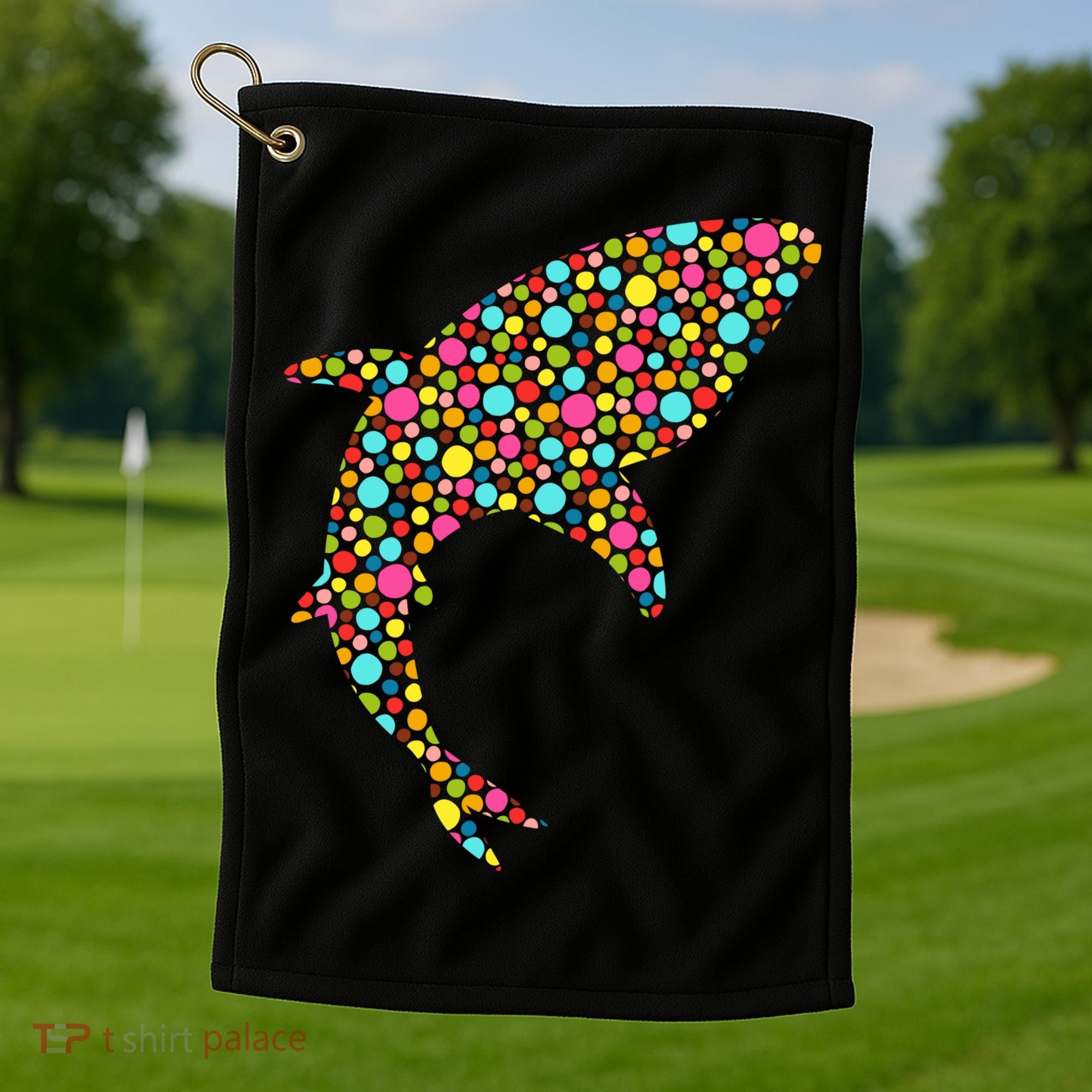 Polka Dot Shark International Dot Day Golf Towel