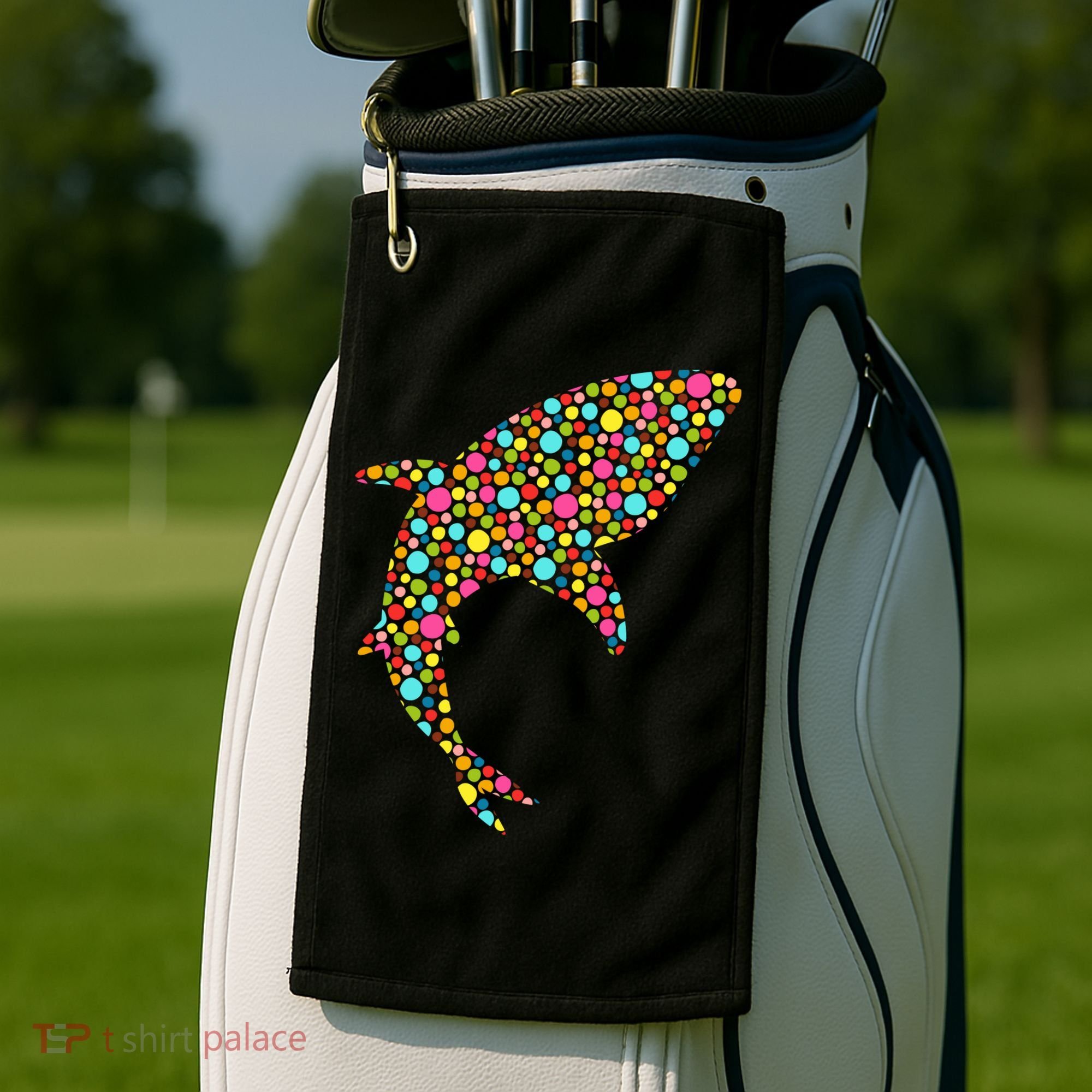 Polka Dot Shark International Dot Day Golf Towel