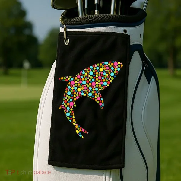 Polka Dot Shark International Dot Day Golf Towel