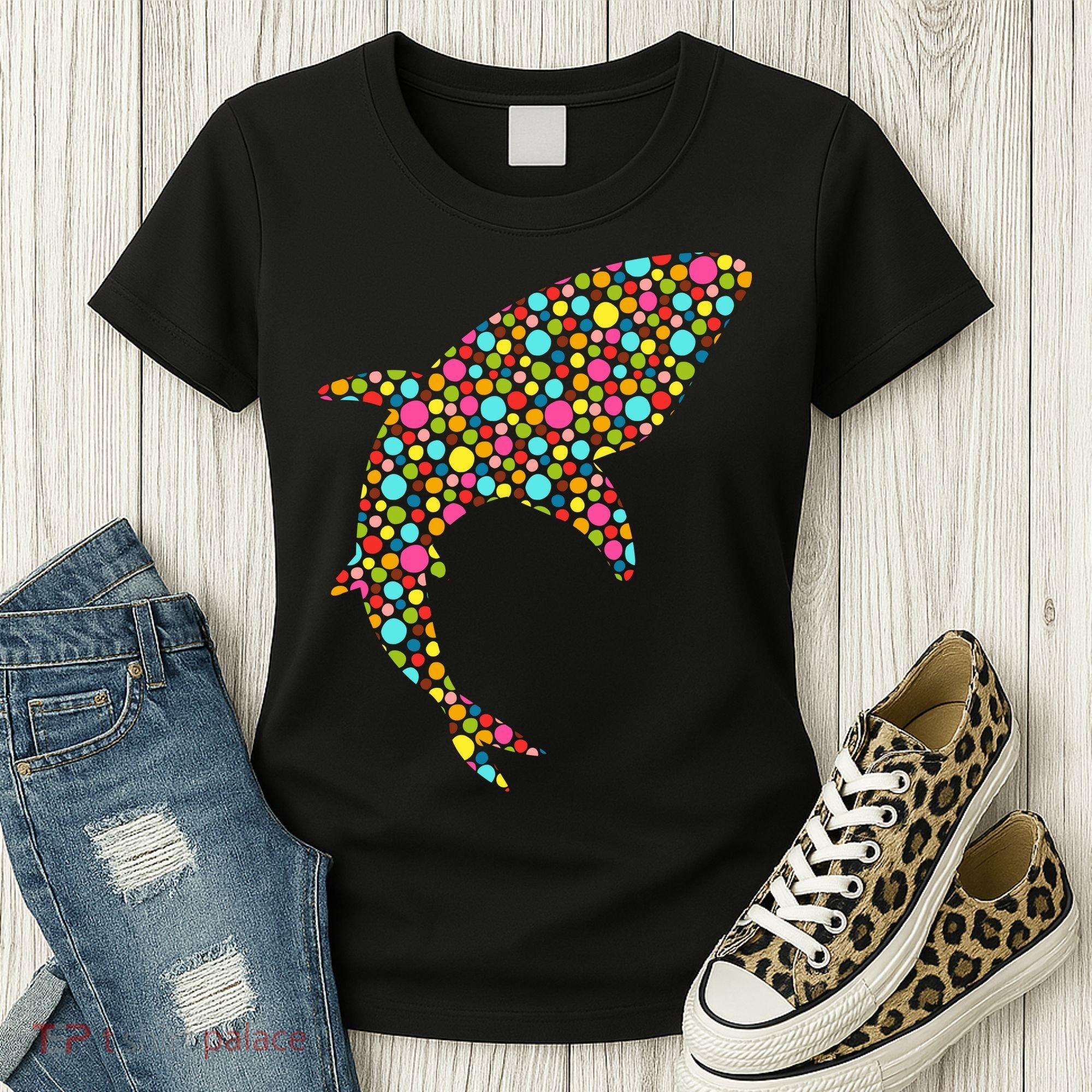 Polka Dot Shark International Dot Day Women's T-Shirt