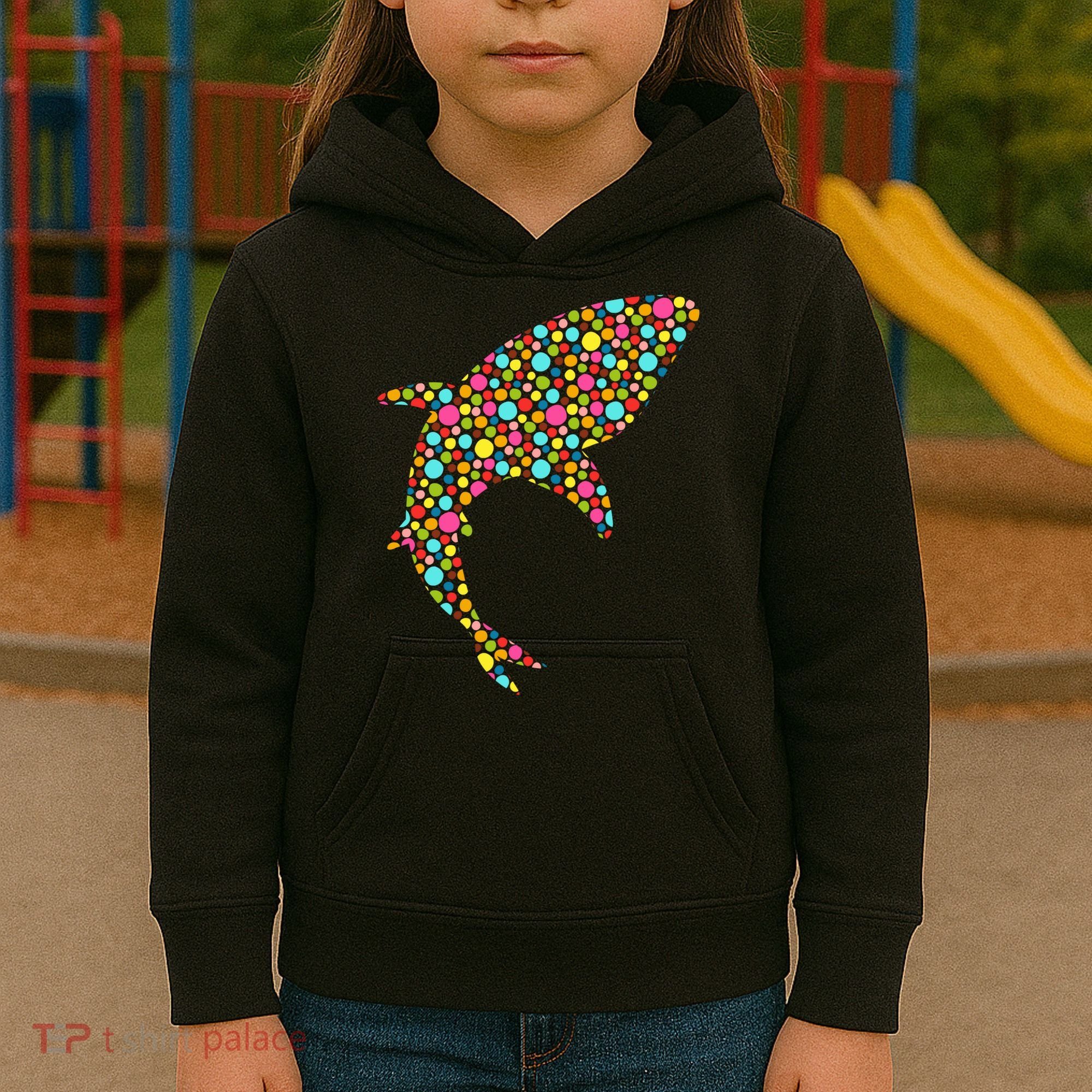 Polka Dot Shark International Dot Day Kids Hoodie
