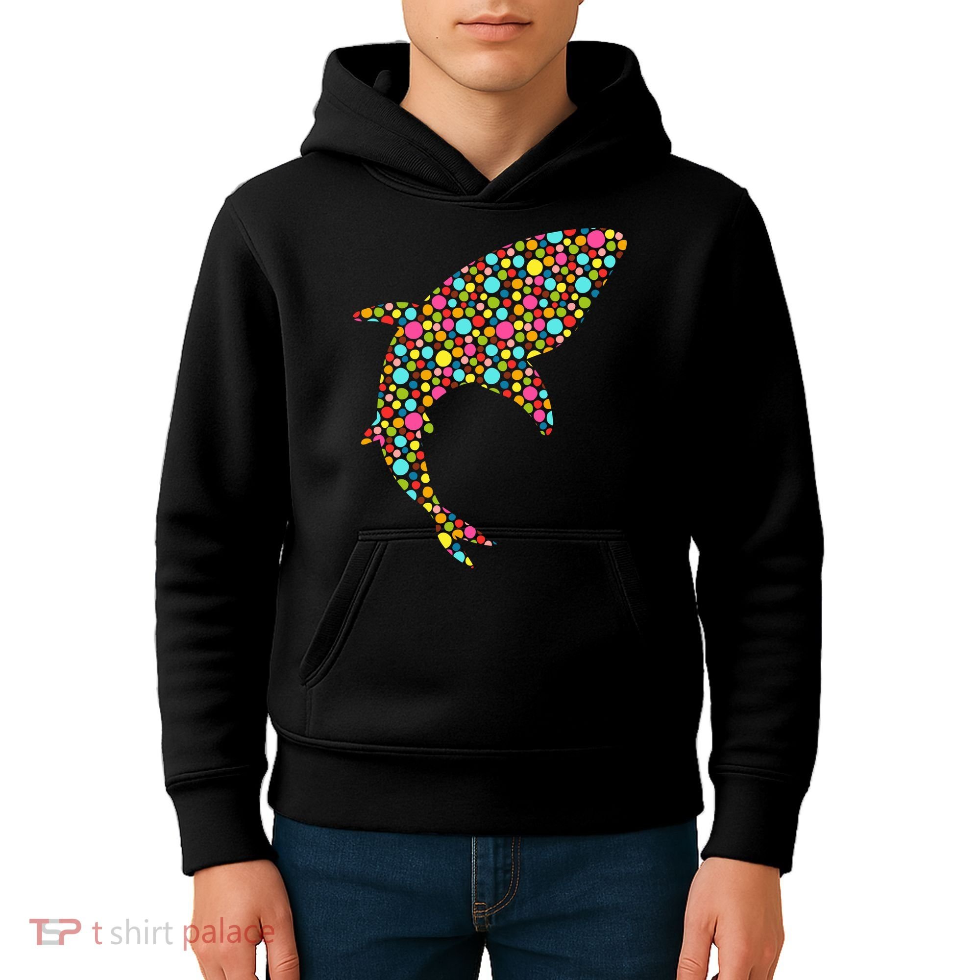 Polka Dot Shark International Dot Day Kids Hoodie