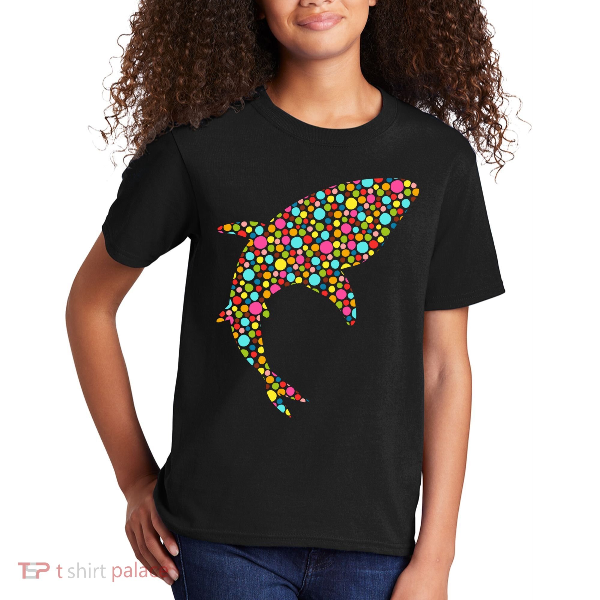 Polka Dot Shark International Dot Day Kids T-Shirt