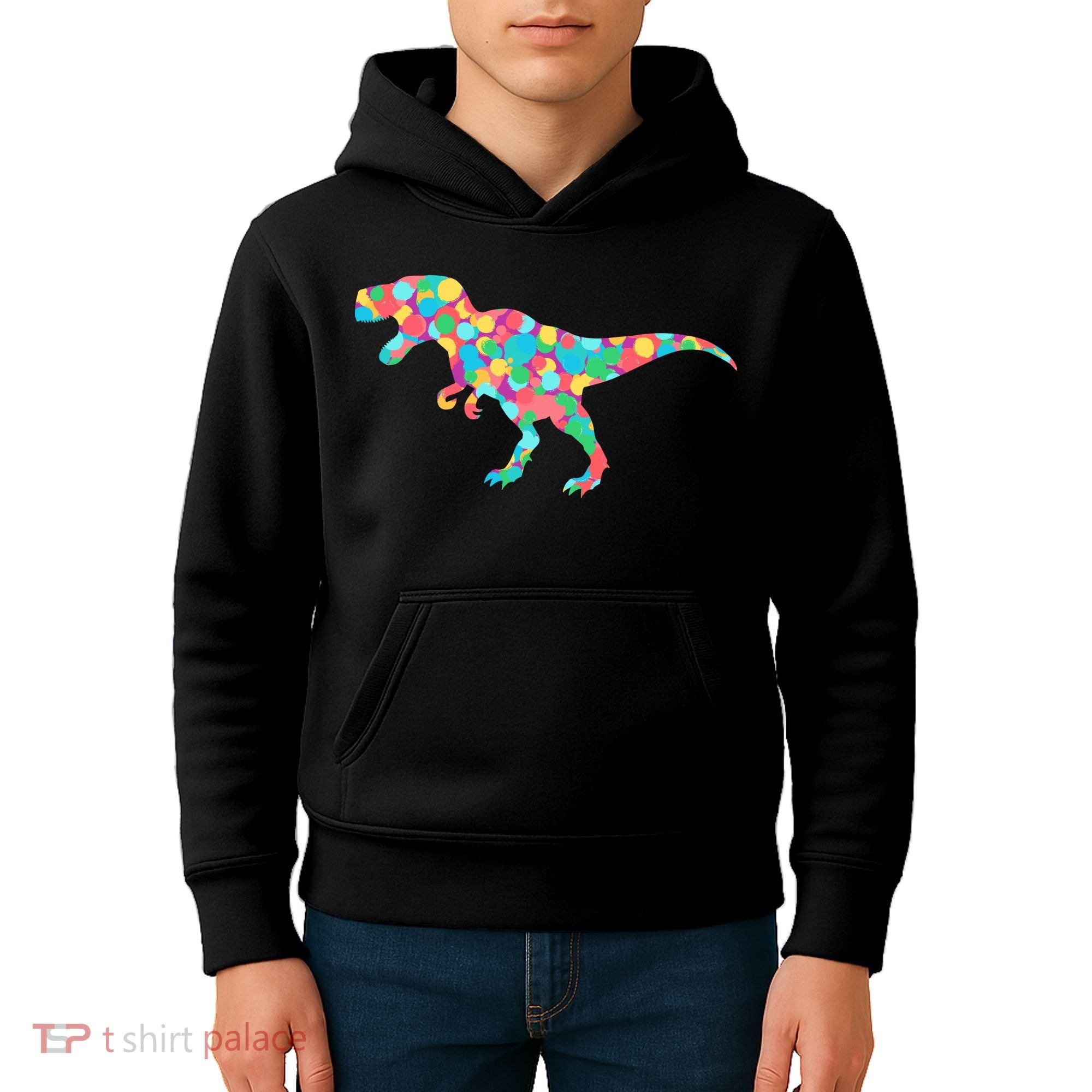 Polka Dot T-Rex International Dot Day Kids Hoodie