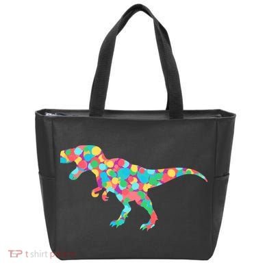 Polka Dot T-Rex International Dot Day Tote Bag