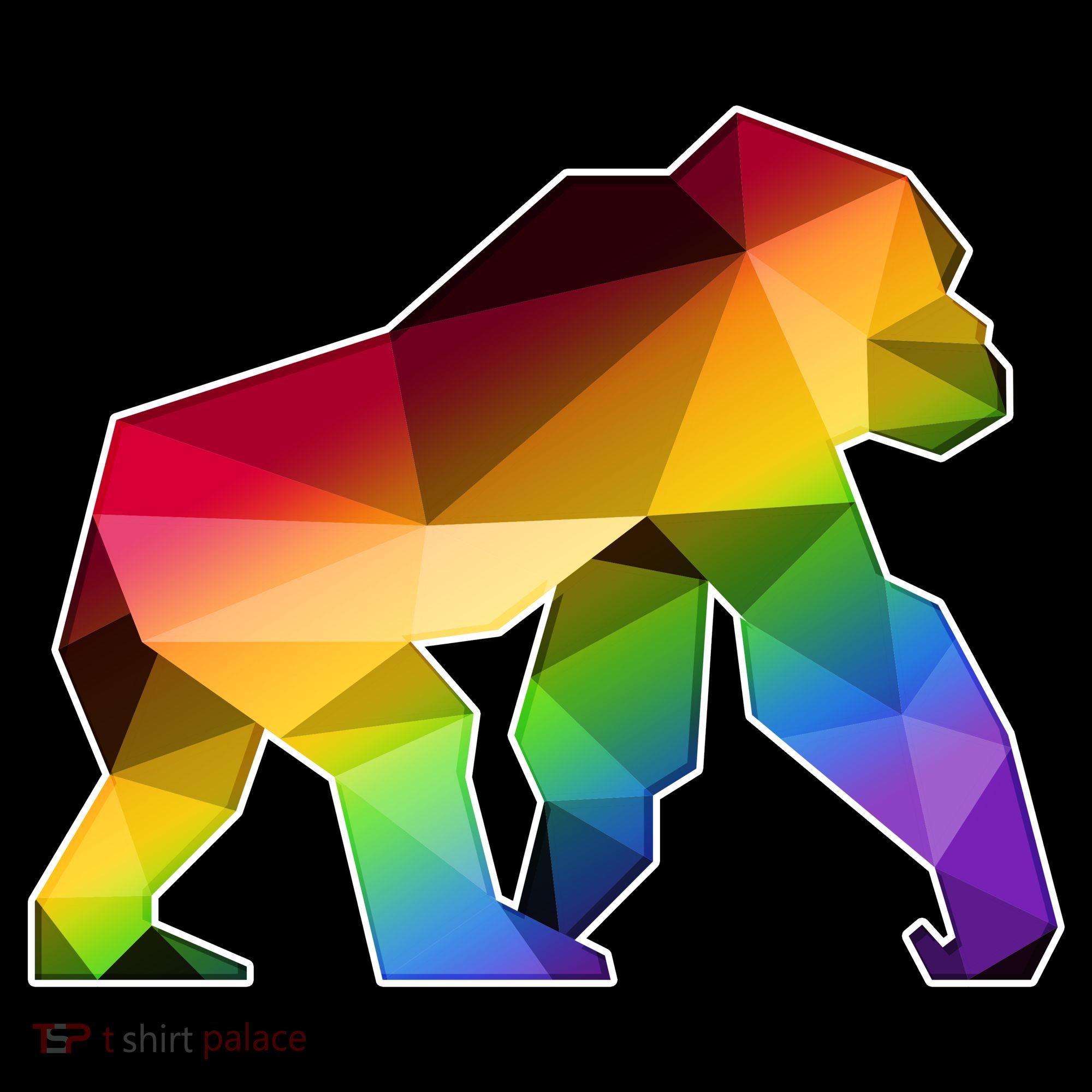 Polygon Crystal Gorilla  Long Sleeve Shirt