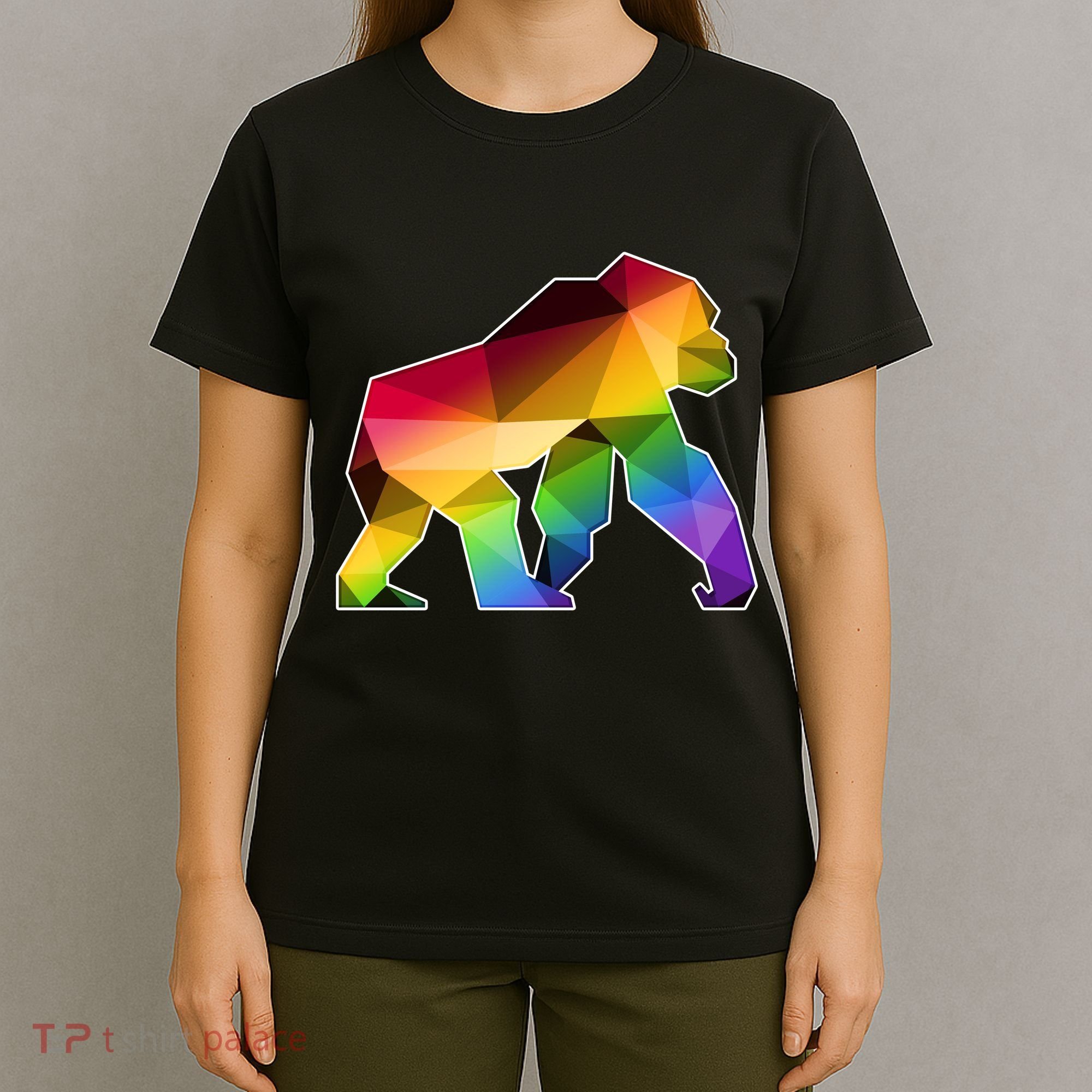 Polygon Crystal Gorilla  T-Shirt