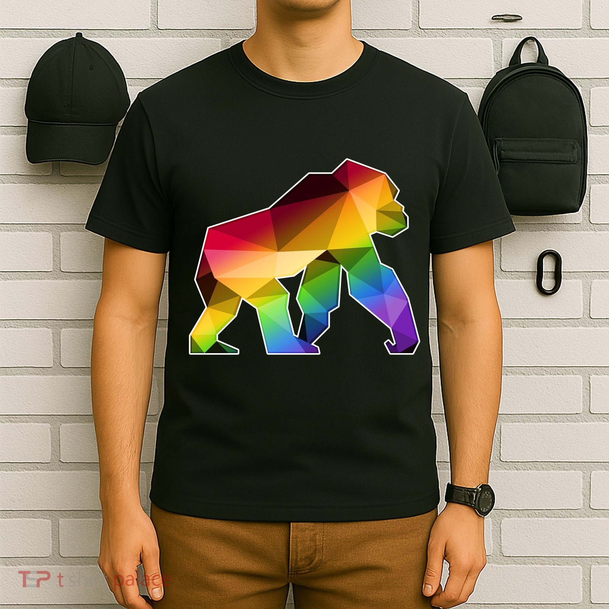 Polygon Crystal Gorilla  T-Shirt