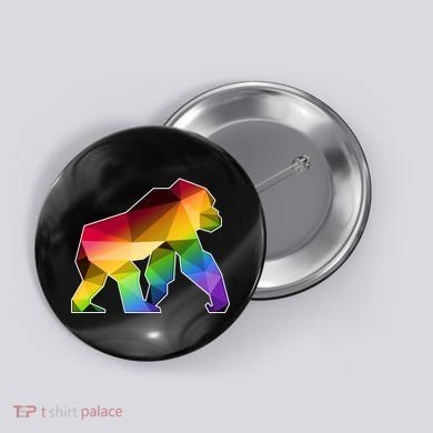 Polygon Crystal Gorilla  Button