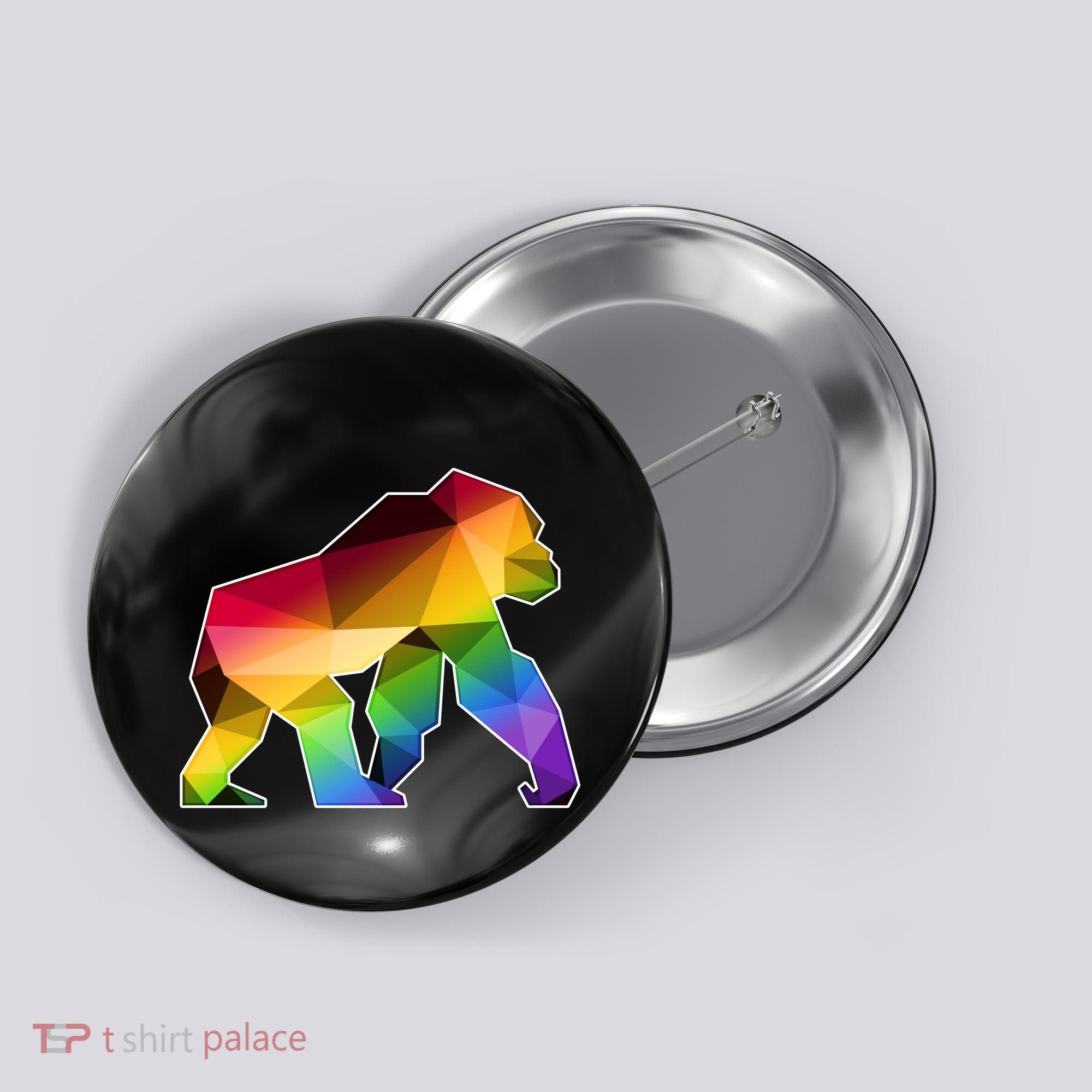 Polygon Crystal Gorilla  Button