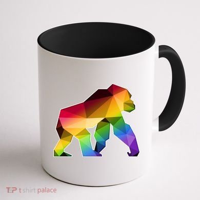 Polygon Crystal Gorilla  Coffee Mug back