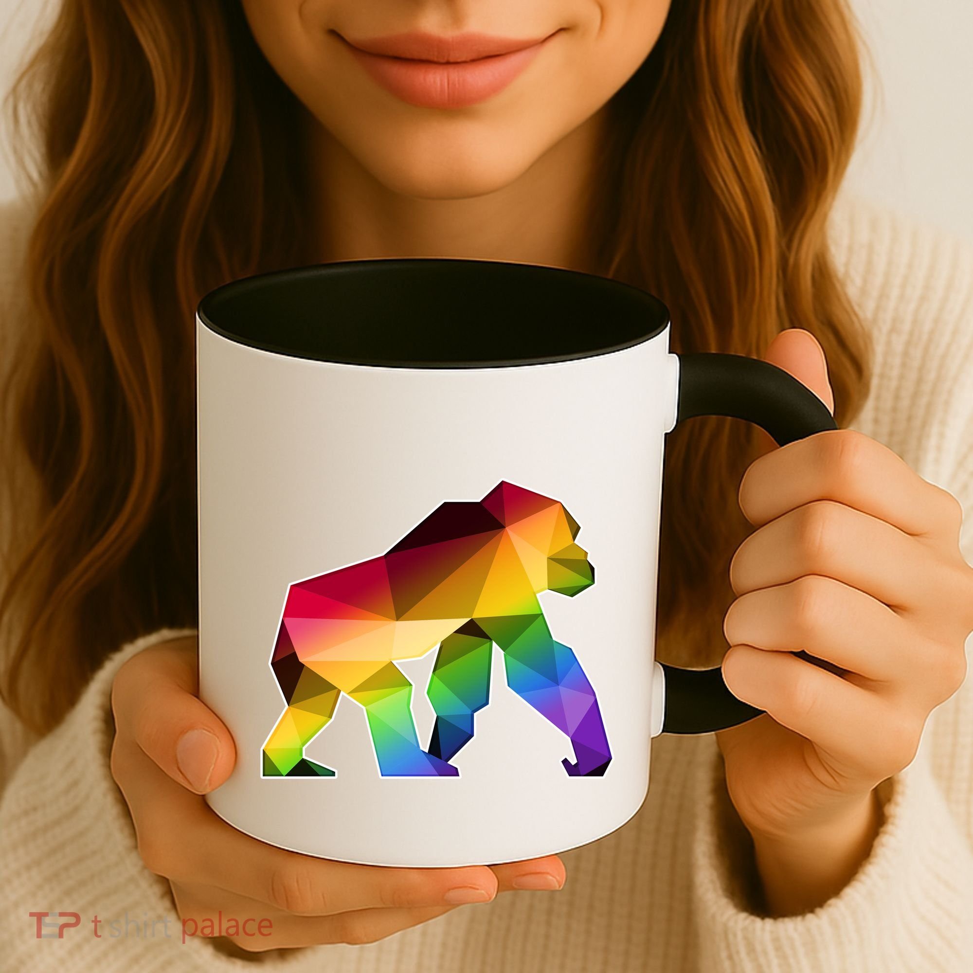 Polygon Crystal Gorilla  Coffee Mug
