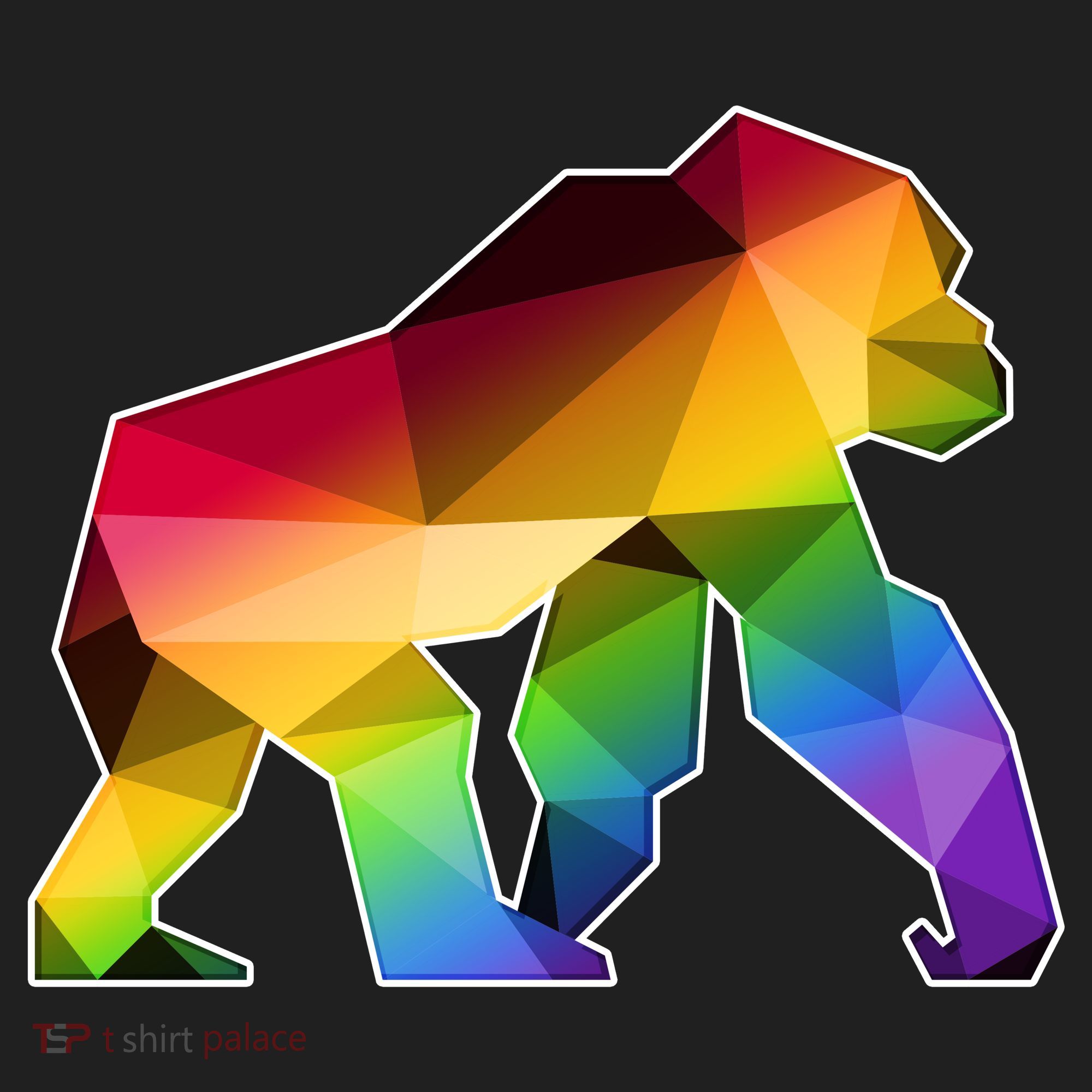 Polygon Crystal Gorilla  Beanie