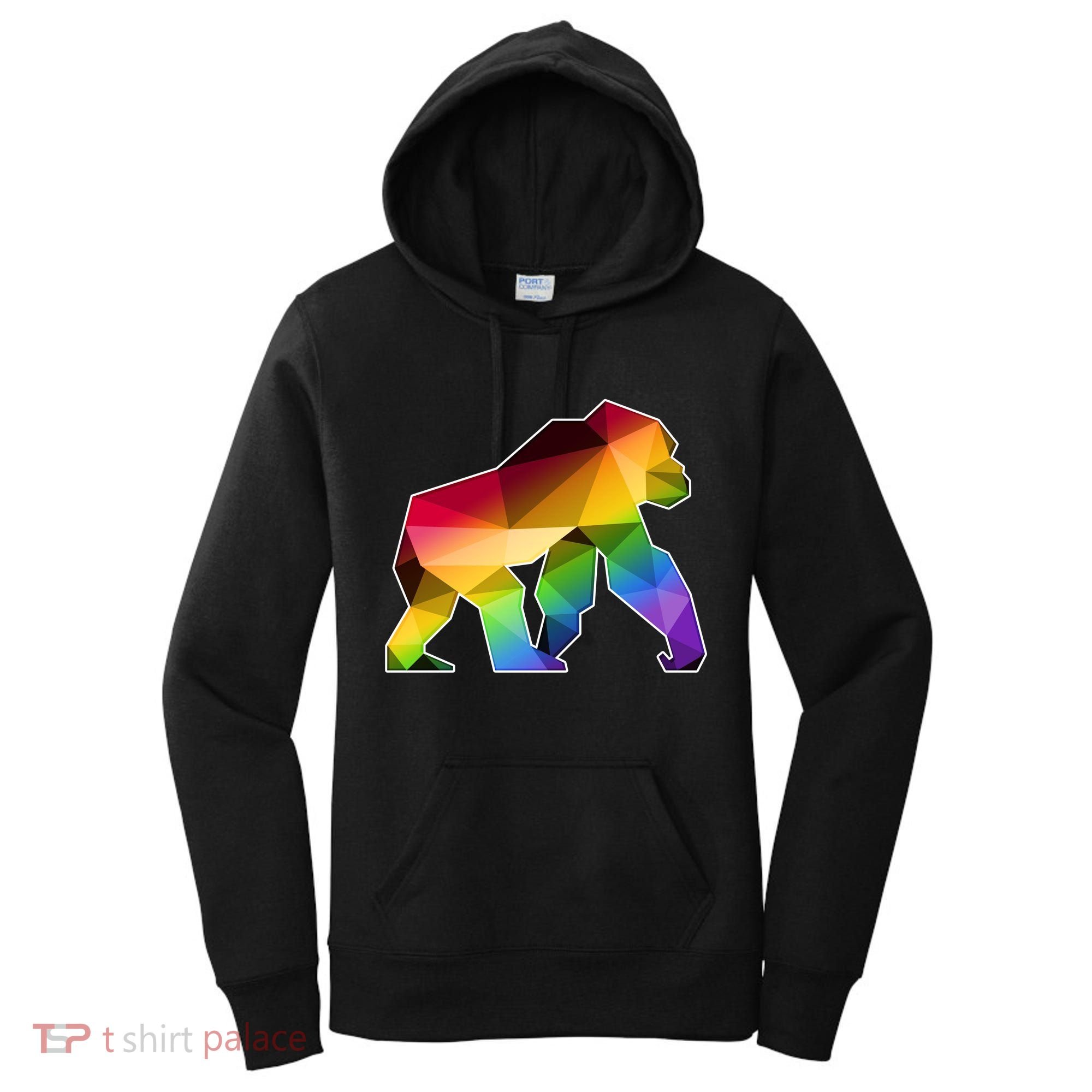 Polygon Crystal Gorilla  Women's Hoodie