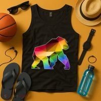 Polygon Crystal Gorilla  Tank Top thumb 4