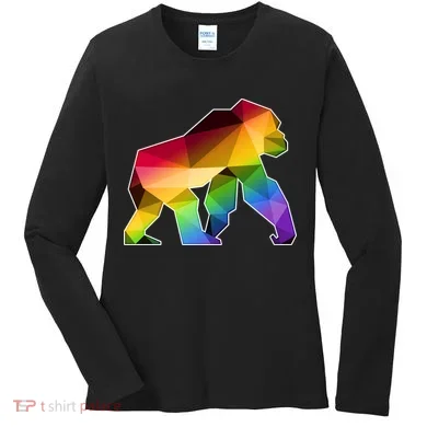 Polygon Crystal Gorilla  Women's Long Sleeve Shirt