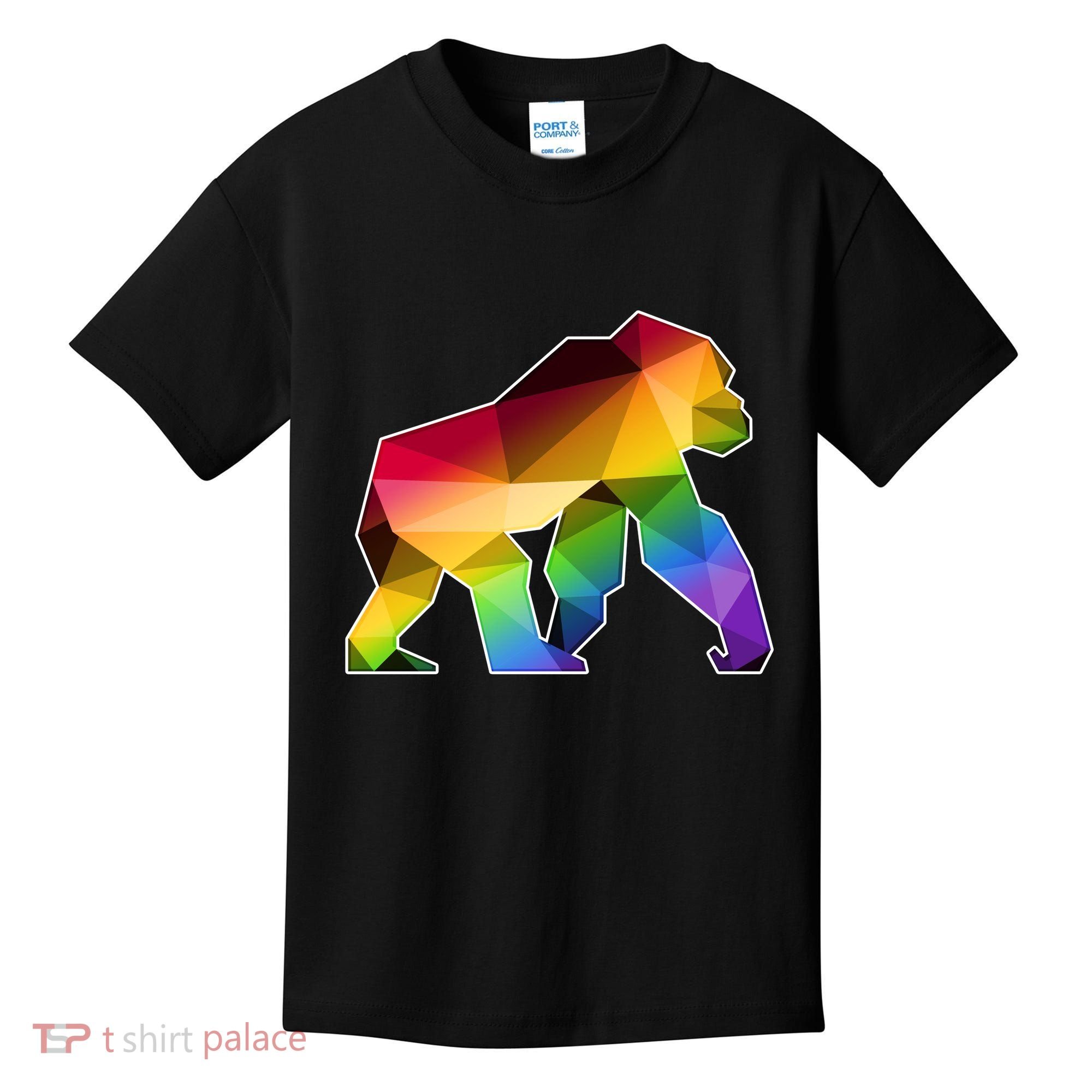 Polygon Crystal Gorilla  Kids T-Shirt