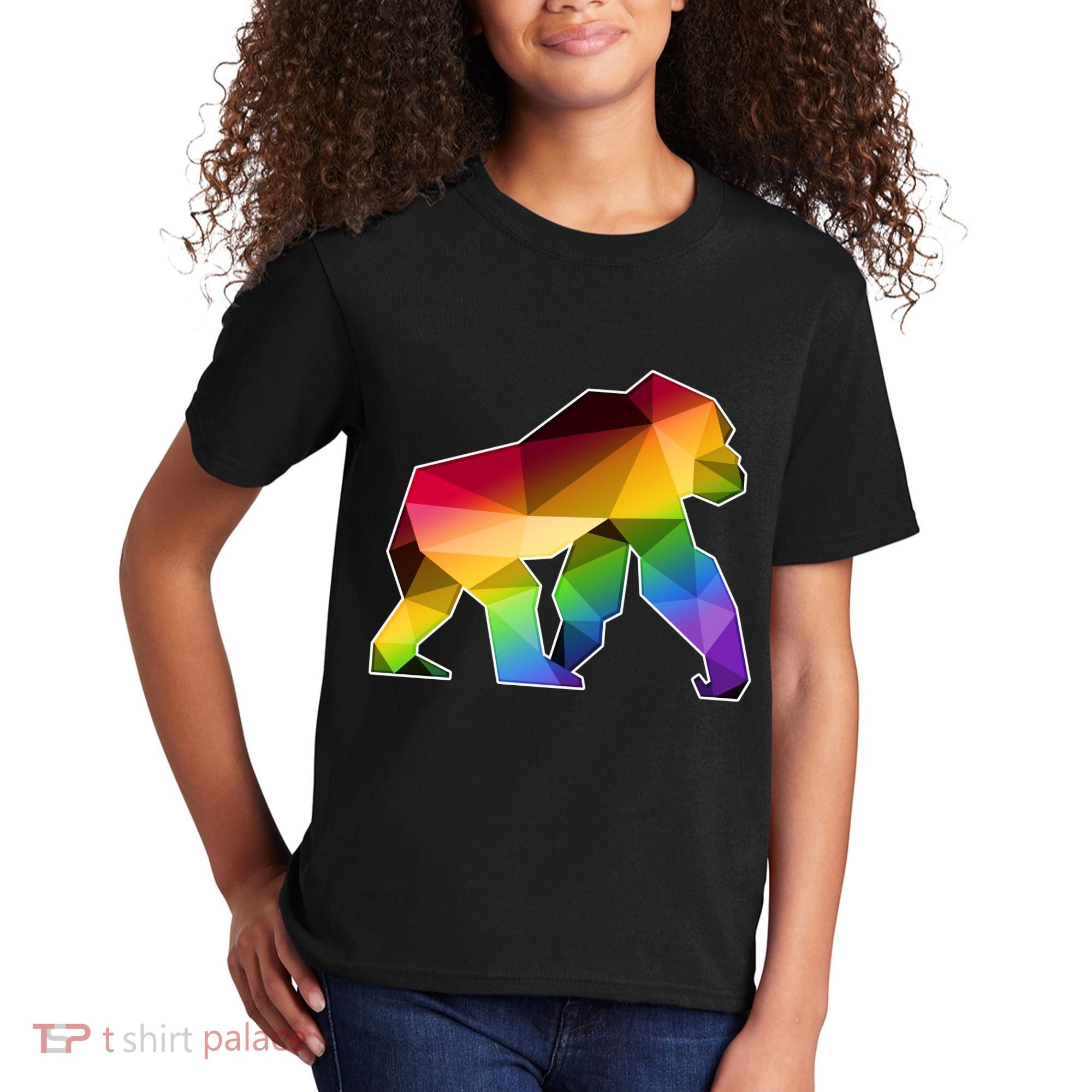 Polygon Crystal Gorilla  Kids T-Shirt