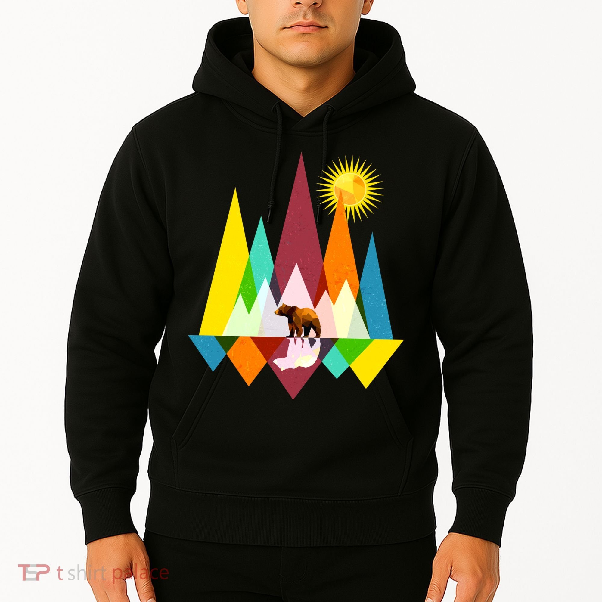 Polygon Wilderness Bear Hoodie