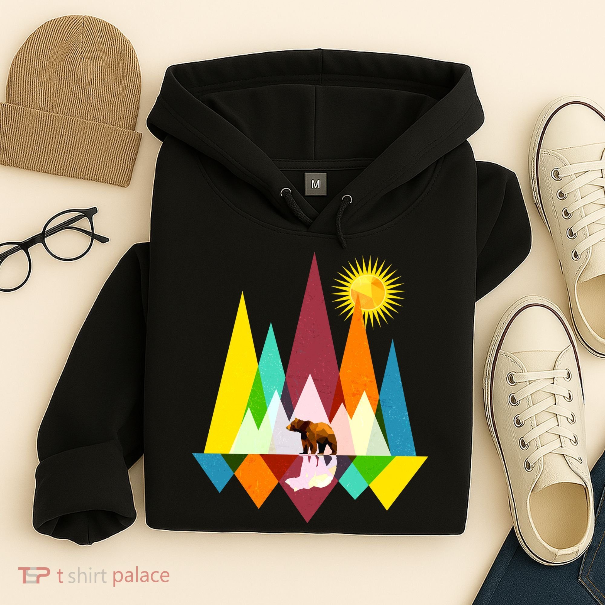 Polygon Wilderness Bear Hoodie