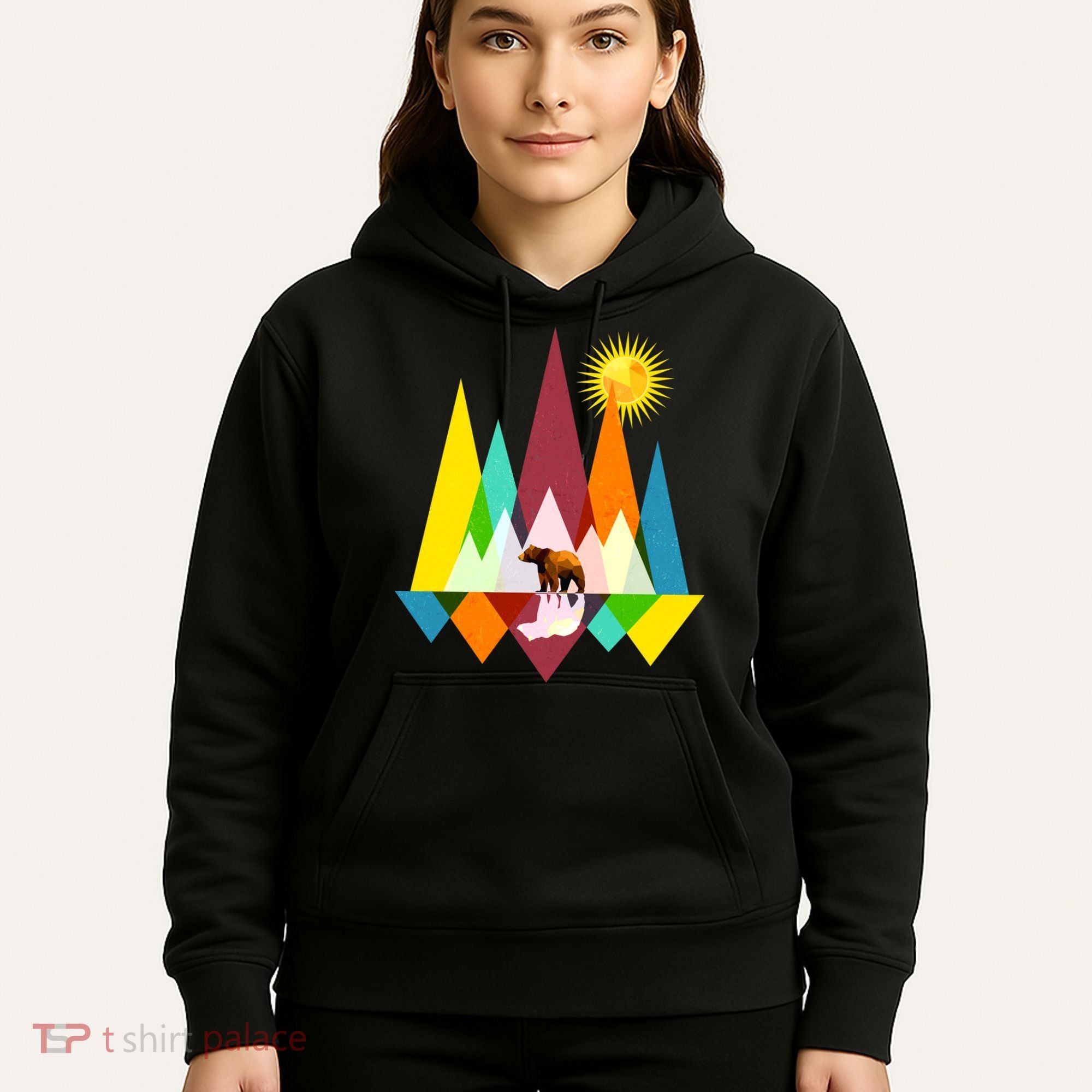 Polygon Wilderness Bear Hoodie
