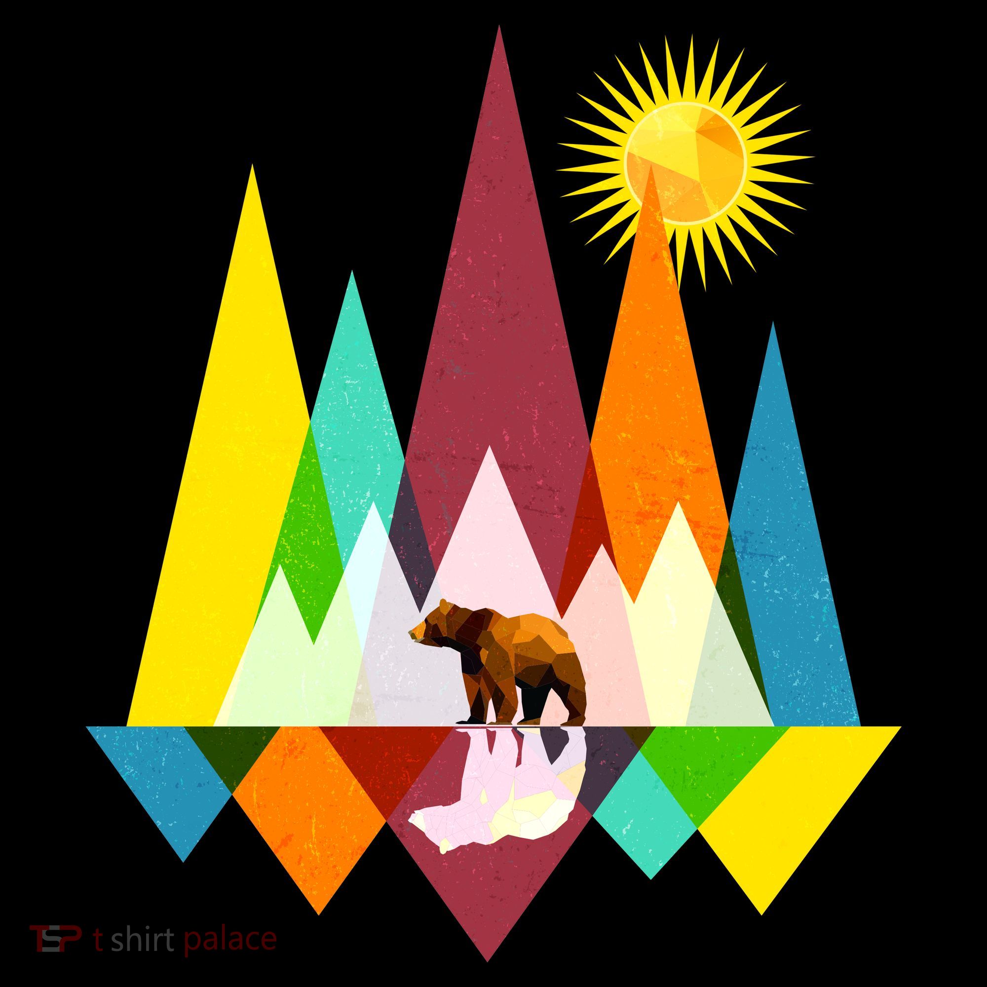 Polygon Wilderness Bear Pajama Set