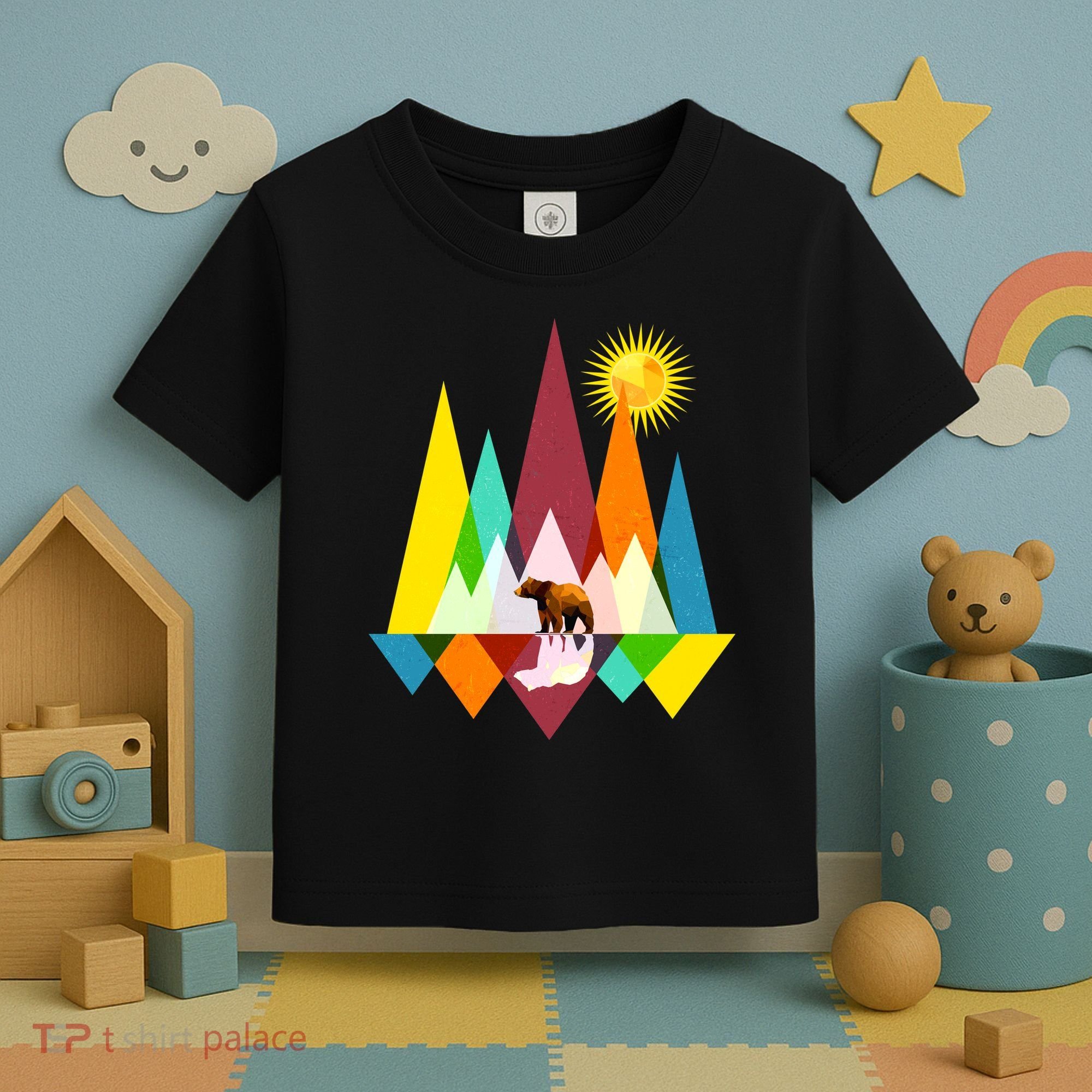 Polygon Wilderness Bear Toddler T-Shirt