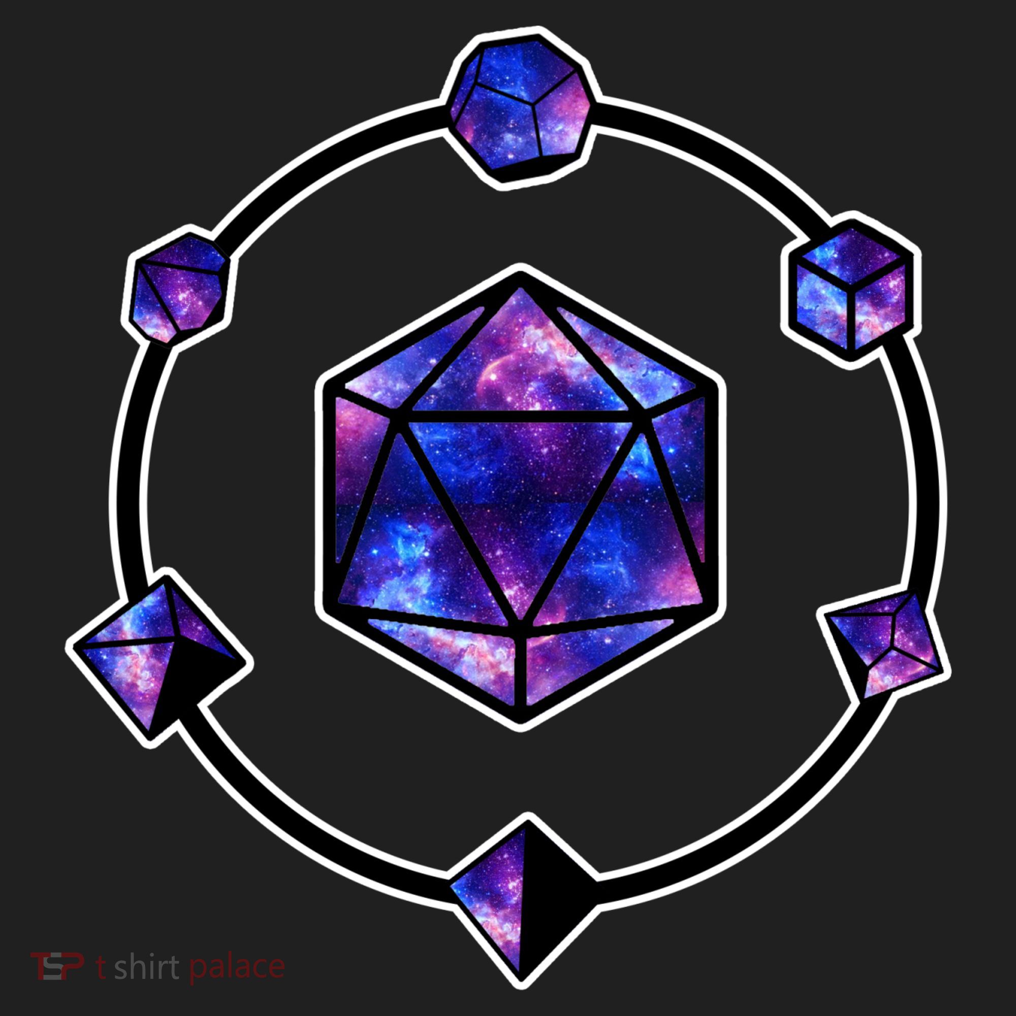 Polyhedral Dice Galaxy Circle Women's Sweatshirt