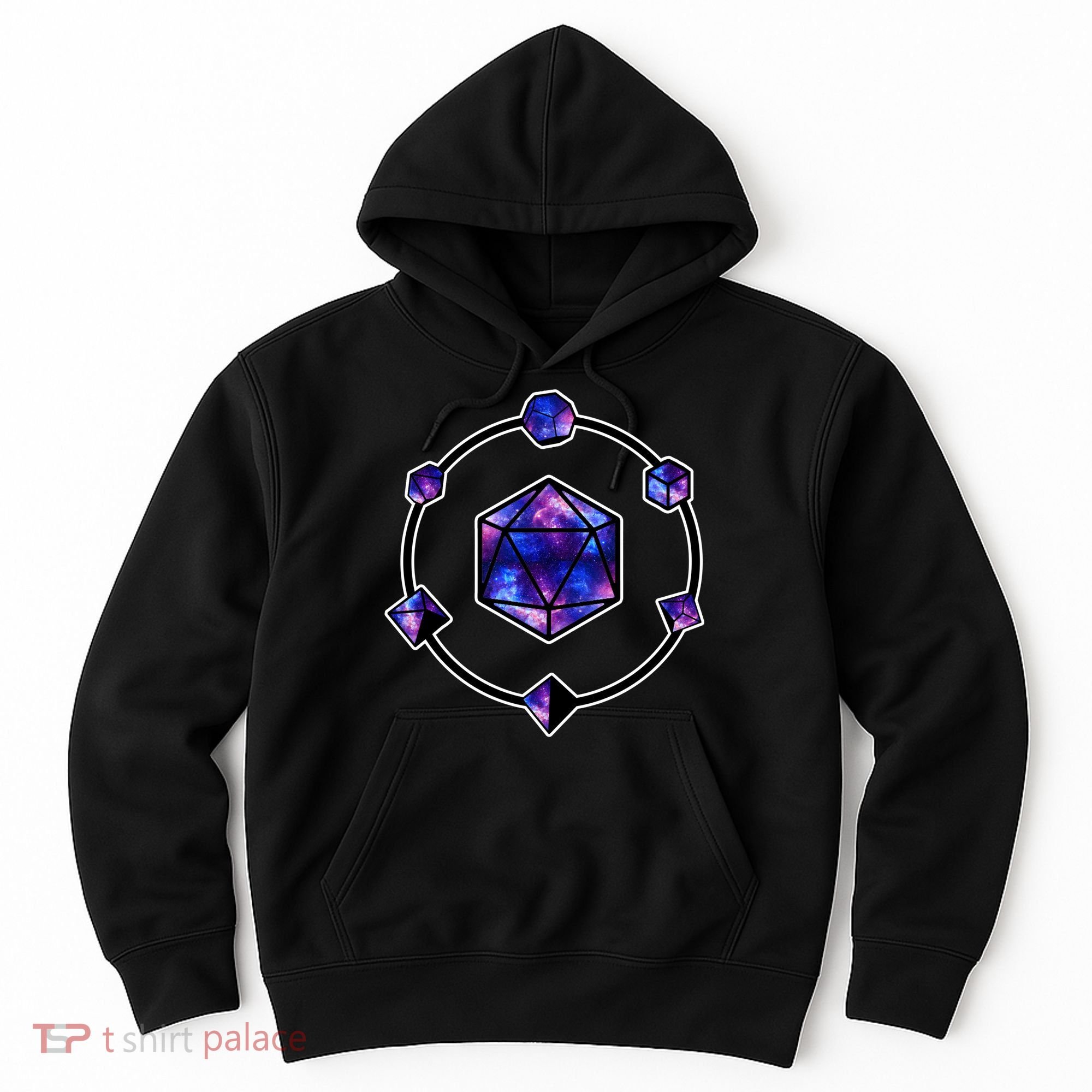 Polyhedral Dice Galaxy Circle Hoodie