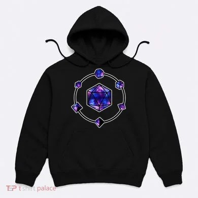 Polyhedral Dice Galaxy Circle Hoodie