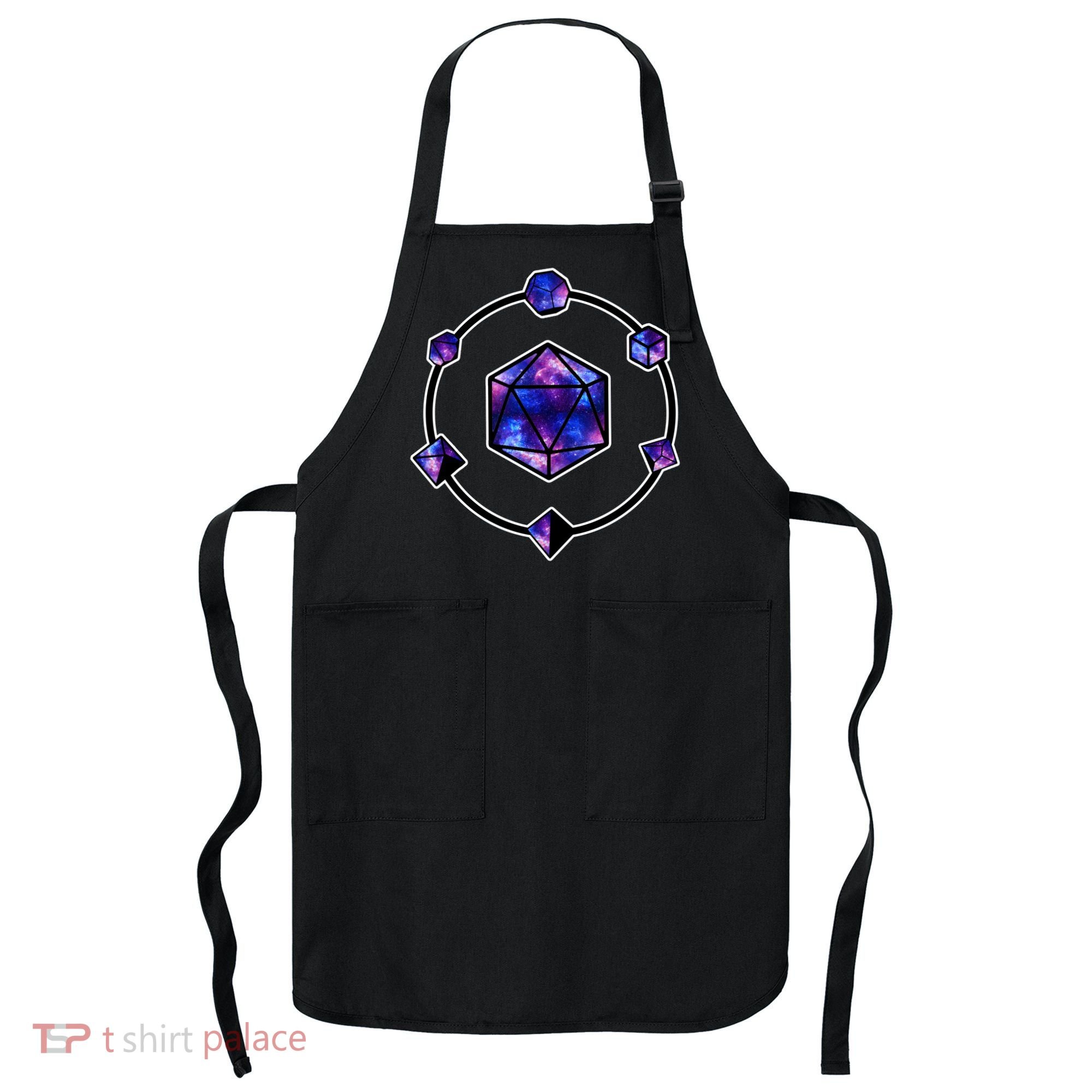 Polyhedral Dice Galaxy Circle Apron