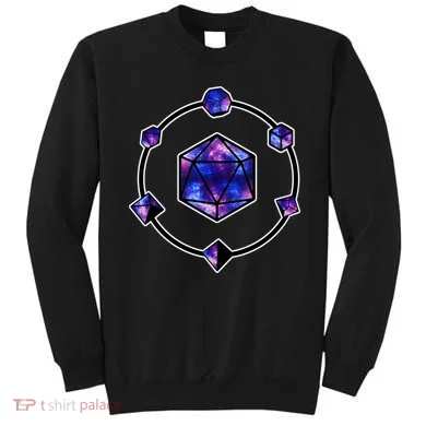 Polyhedral Dice Galaxy Circle Sweatshirt