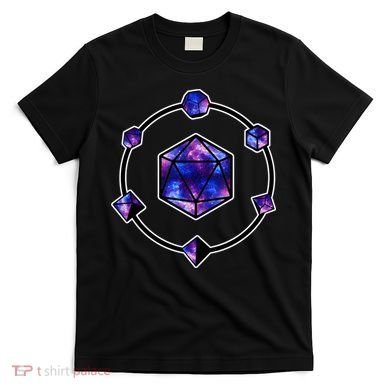 Polyhedral Dice Galaxy Circle T-Shirt