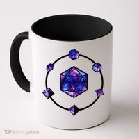 Polyhedral Dice Galaxy Circle Coffee Mug thumb 0