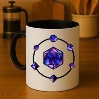 Polyhedral Dice Galaxy Circle Coffee Mug thumb 4