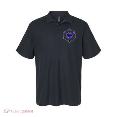 Polyhedral Dice Galaxy Circle Polo