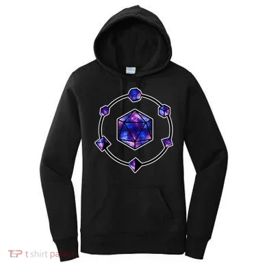 Polyhedral Dice Galaxy Circle Women's Hoodie