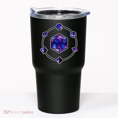 Polyhedral Dice Galaxy Circle Tumbler