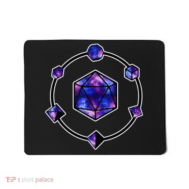 Polyhedral Dice Galaxy Circle Mousepad