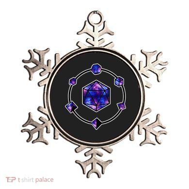 Polyhedral Dice Galaxy Circle Ornament