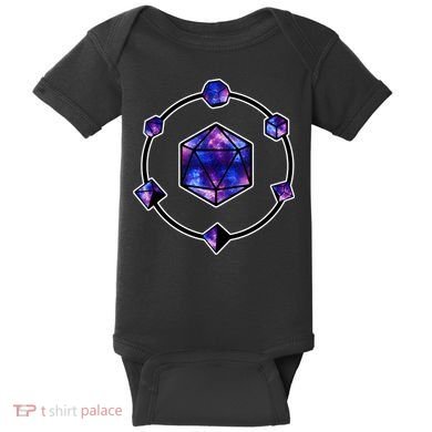 Polyhedral Dice Galaxy Circle Baby Bodysuit