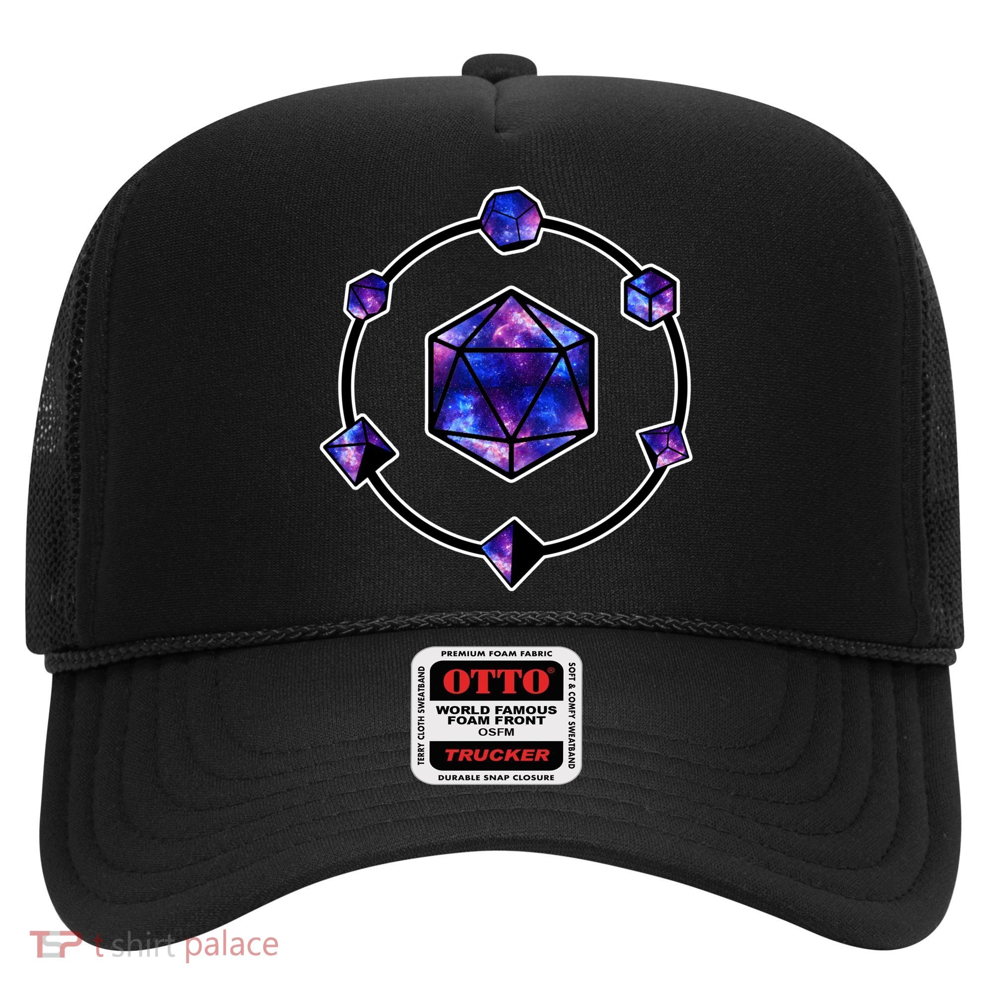 Polyhedral Dice Galaxy Circle Hat