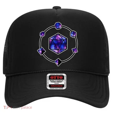 Polyhedral Dice Galaxy Circle Hat