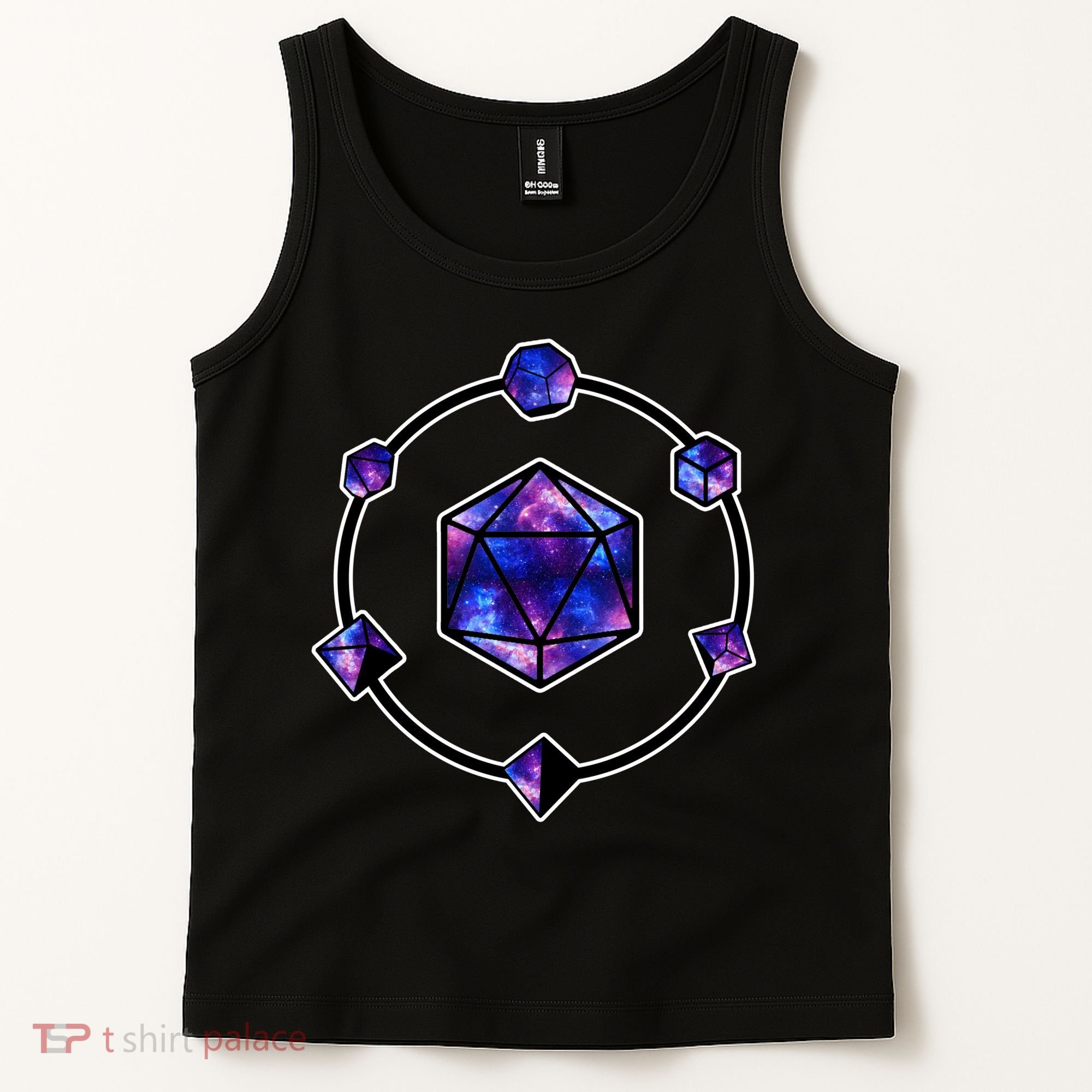 Polyhedral Dice Galaxy Circle Tank Top