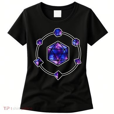 Polyhedral Dice Galaxy Circle Women's T-Shirt
