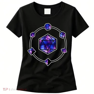 Polyhedral Dice Galaxy Circle Women's T-Shirt