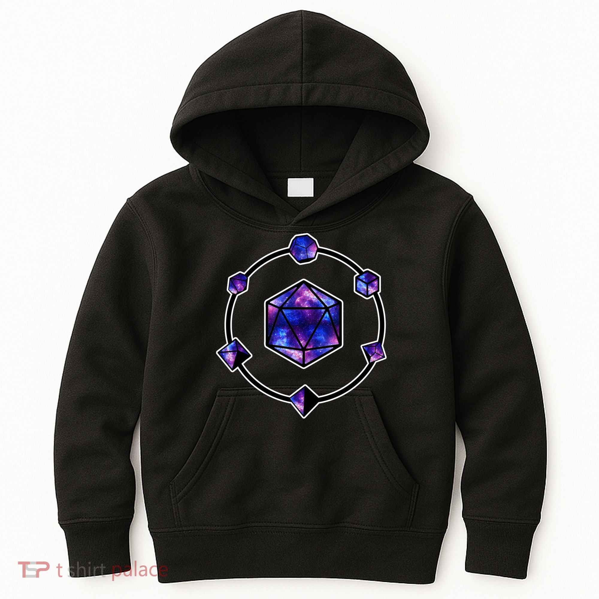 Polyhedral Dice Galaxy Circle Kids Hoodie