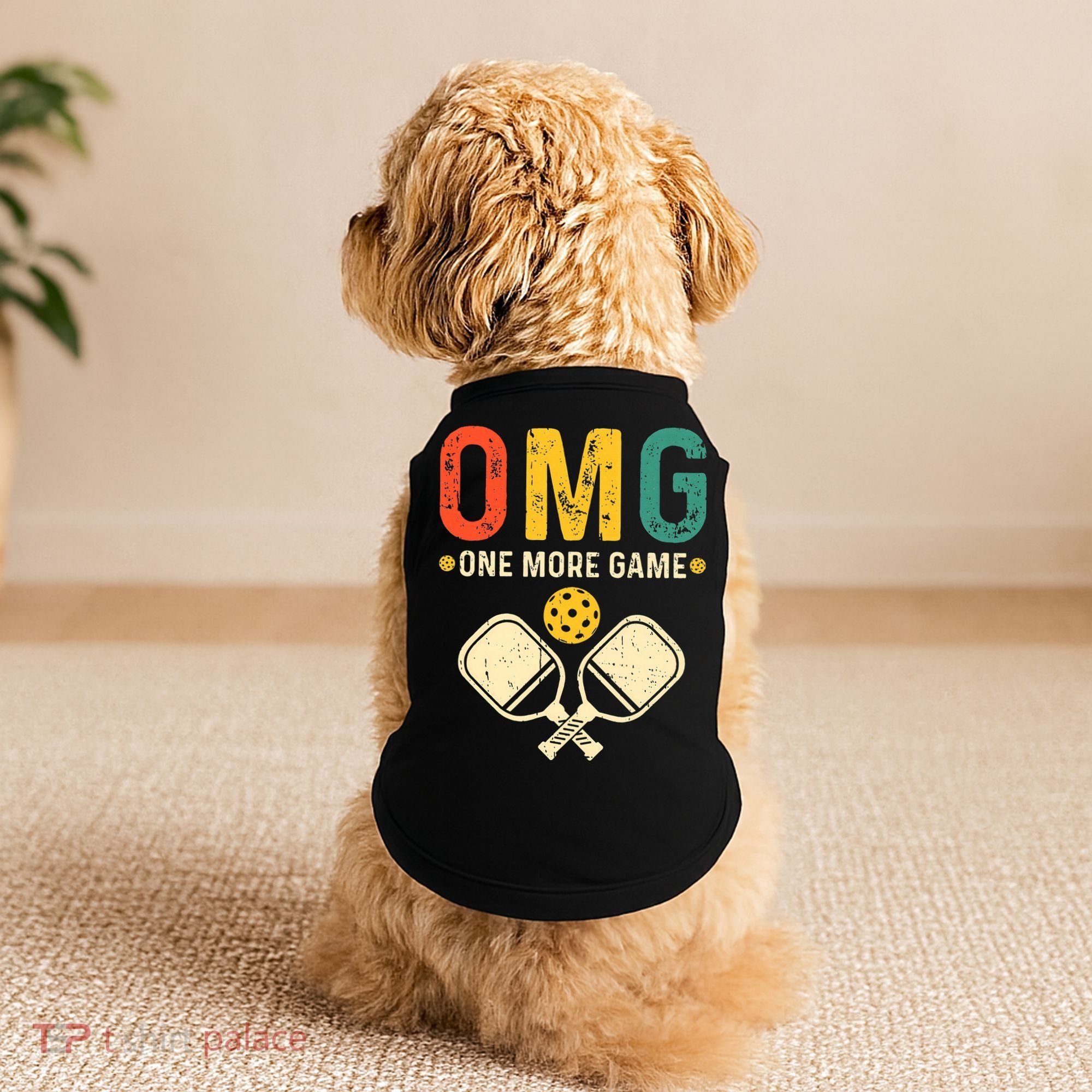 Pickleball One More Game Pickleball Player Doggie Tank