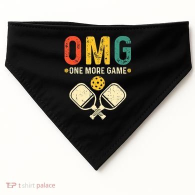 Pickleball One More Game Pickleball Player USA-Made Doggie Bandana