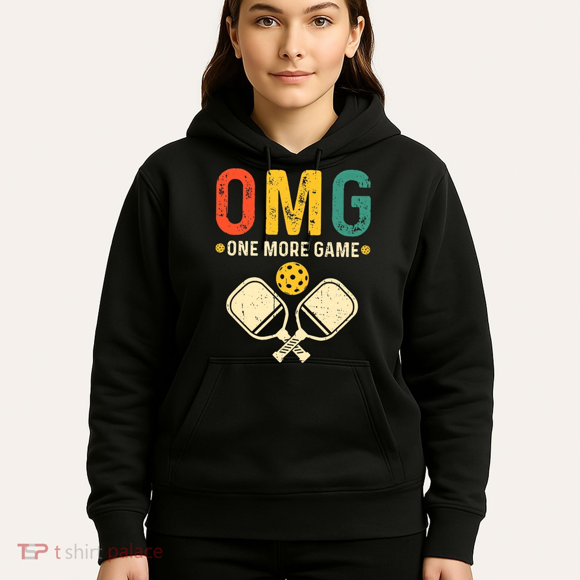 Pickleball One More Game Pickleball Player Hoodie